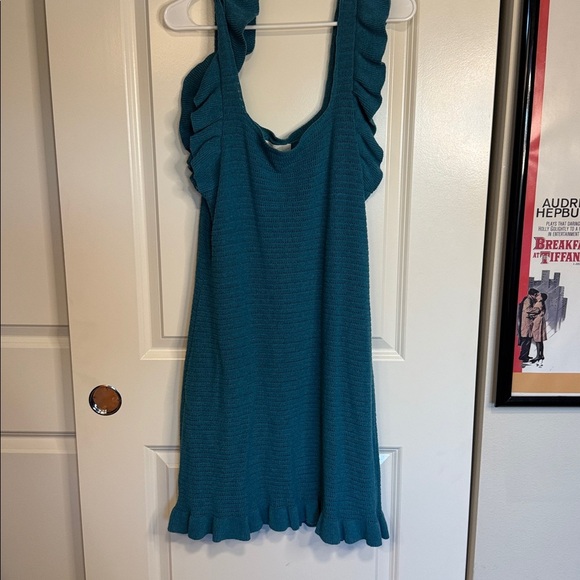 NWT Anthropologie Ruffled Pointelle Mini Dress - Picture 7 of 10